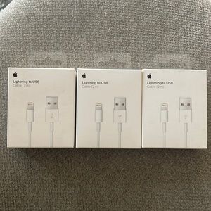 3 iPhone 6ft chargers